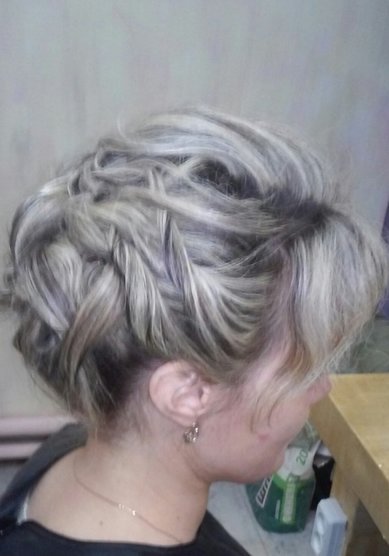 Свадебная прическа до укладки (Т20375) - Свадебный стилист Евгения Толстоноженко