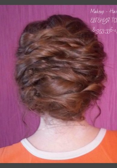 Прическа на свадьбу Т20440 - Свадебный стилист Евгения Толстоноженко