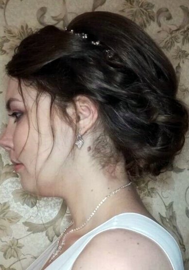 Свадебная прическа Т20455 - Свадебный стилист Евгения Толстоноженко