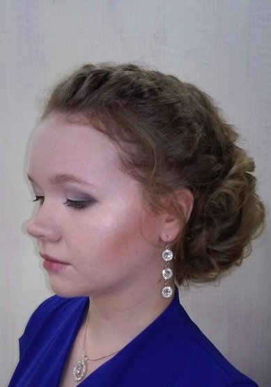 Прическа на свадьбу Т20484 - Свадебный стилист Евгения Толстоноженко