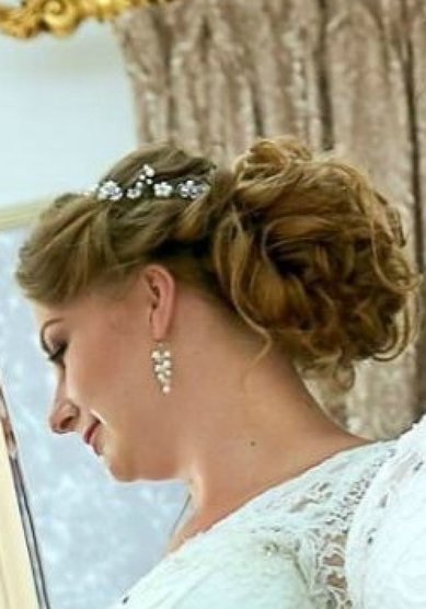 Свадебная прическа Т20527 - Свадебный стилист Евгения Толстоноженко