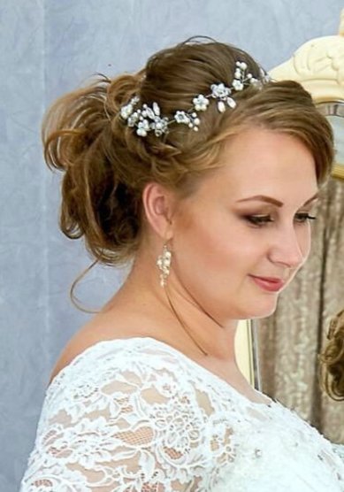 Свадебная прическа Т20527 - Свадебный стилист Евгения Толстоноженко