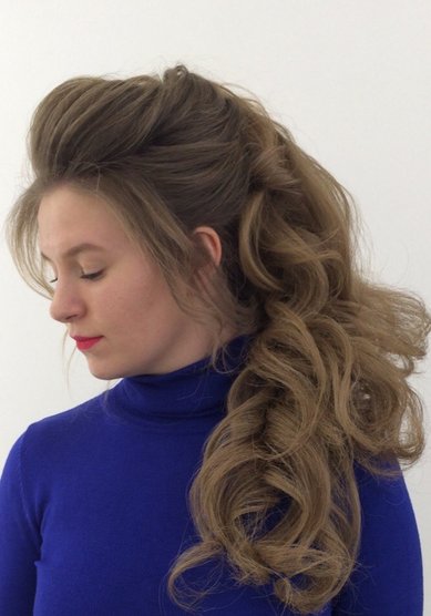 Прическа на свадьбу Текстурный Хвост (Т21034) - Свадебный стилист Евгения Толстоноженко...