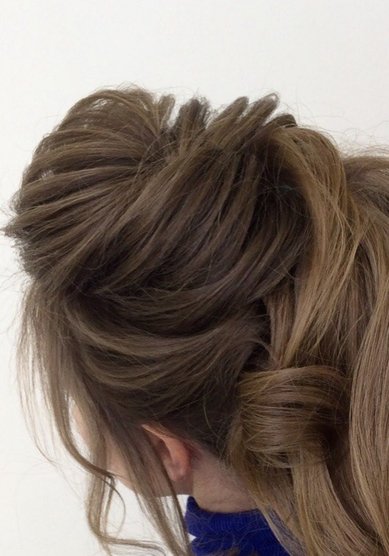 Прическа на свадьбу Текстурный Хвост (Т21034) - Свадебный стилист Евгения Толстоноженко...