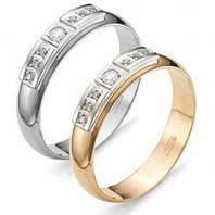 Обручальные кольца М10731 из желтого золота, гладкие