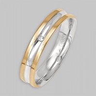 Обручальное кольцо 1747-110-Р11360 из красного золота, фигурное