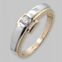 Обручальное кольцо 1555-110-Р11363 из красного золота, фигурное