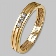 Обручальное кольцо 1621-110-Р11365 из красного золота, фигурное