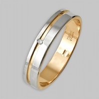 Обручальное кольцо 1699-110-Р11374 комбинированное, фигурное