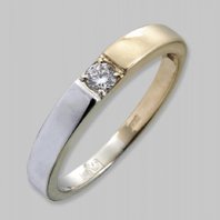 Обручальное кольцо 1474-110-Р11375 комбинированное, гладкое