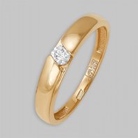 Обручальное кольцо 1821-110-Р11379 из красного золота, гладкое