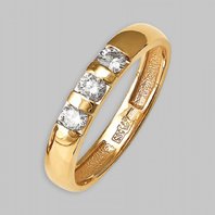 Обручальное кольцо 1719-110-Р11380 из красного золота, гладкое