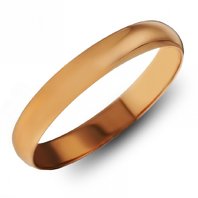 Обручальное кольцо GL-30-01-Р11385 из желтого золота, гладкое
