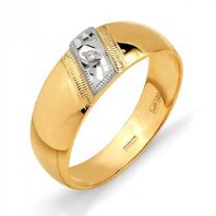 Обручальное кольцо 1331-100-Р11415 комбинированное, фигурное