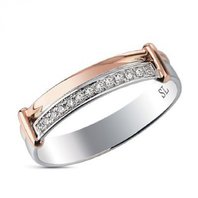 Обручальное кольцо S6730 комбинированное, гладкое