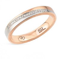 Обручальное кольцо S6737 комбинированное, гладкое