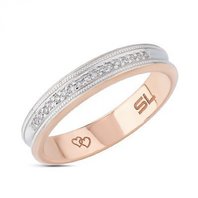 Обручальное кольцо S6740 комбинированное, гладкое
