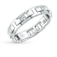 Обручальное кольцо S6742 из серебра, фигурное