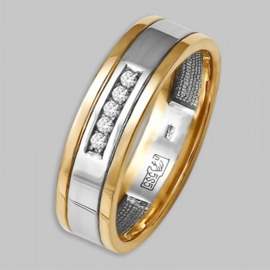 Обручальное кольцо 1676-110-Р11364 - Сеть Ювелирных Салонов Ресса