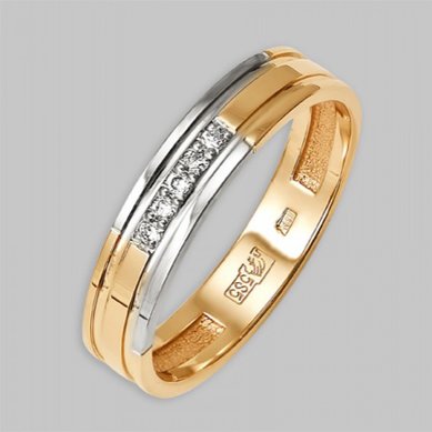 Обручальное кольцо 1744-110-Р11367 - Сеть Ювелирных Салонов Ресса