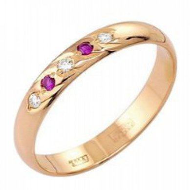 Обручальное кольцо 1-102-54-Р11411 - Сеть Ювелирных Салонов Ресса