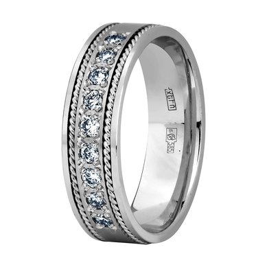 Обручальное кольцо 10-501-Б-Ю15348 - Ювелирный магазин Юверос