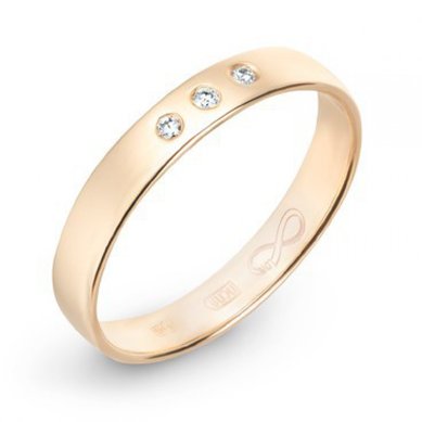 Обручальное кольцо R01-WED-00003-я8875 - Ювелирная компания яяяМосковский ювелирный завод...
