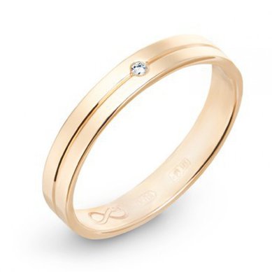 Обручальное кольцо R01-WED-00008-я8877 - Ювелирная компания яяяМосковский ювелирный завод...