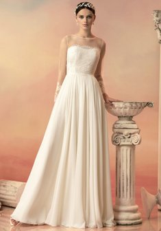 Свадебное платье В45194. А-силуэт, длинное со шлейфом.