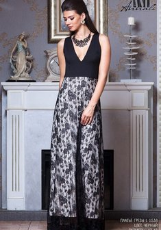 Вечернее платье В45323. С прямой юбкой, длинное без шлейфа.