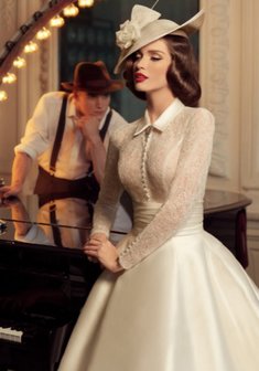 Свадебное платье Линси-Ж56470. С пышной юбкой, длинное без шлейфа.