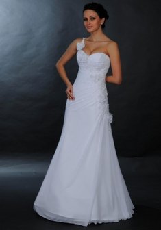 Свадебное платье Ребекка-А62988. С прямой юбкой, длинное без шлейфа.