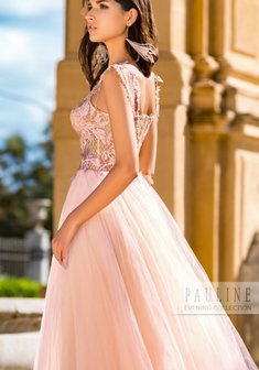 Вечернее платье Перу-Ж66231. А-силуэт, длинное без шлейфа.