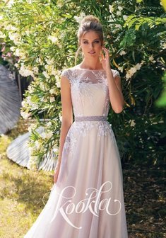 Вечернее платье АНТУРИЯ-Ж67571. А-силуэт, длинное без шлейфа.