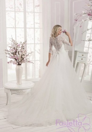 Свадебное платье Сакура 2-П58822 - Свадебный салон Платье Белое