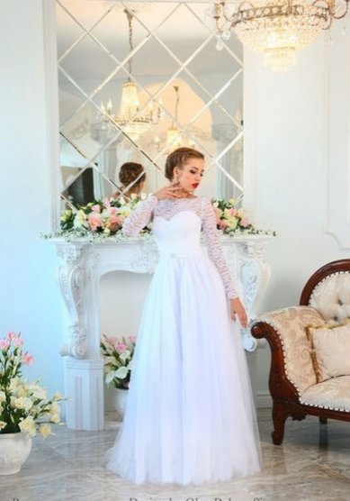 Свадебное платье Роза-П58942 - Свадебный салон Платье Белое