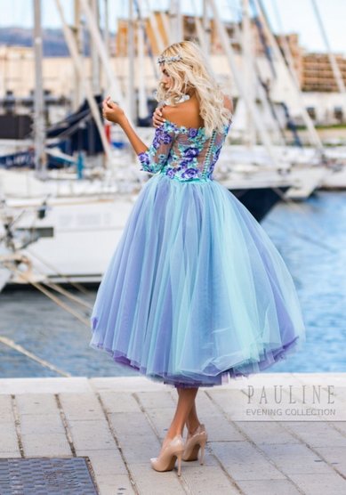 Вечернее платье Доминикана (кроп топ +юбка)-Ж66215 - Свадебный салон Жозефина