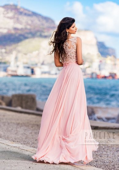 Вечернее платье Монако (кроп топ+юбка)-Ж66220 - Свадебный салон Жозефина