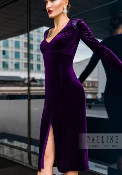 Вечернее платье Энистон миди-Ж66270 - Свадебный салон Жозефина