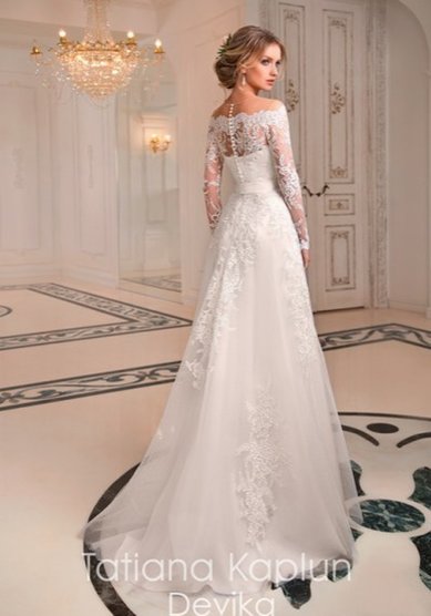 Свадебное платье модель DEVIKA фатиновая юбка-Ж66437 - Свадебный салон Жозефина.