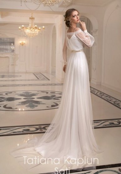 Свадебное платье модель SATI с накидкой-Ж66450 - Свадебный салон Жозефина.