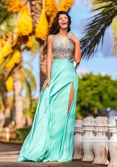 Вечернее платье Фиджи (кроп топ+юбка)-Ж66221 - Свадебный салон Жозефина