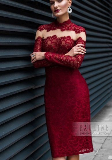 Вечернее платье Леда миди-Ж66271 - Свадебный салон Жозефина