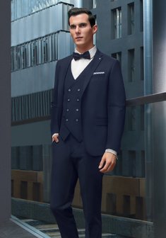 Свадебный мужской костюм 2597-С3686. Классический однобортный.