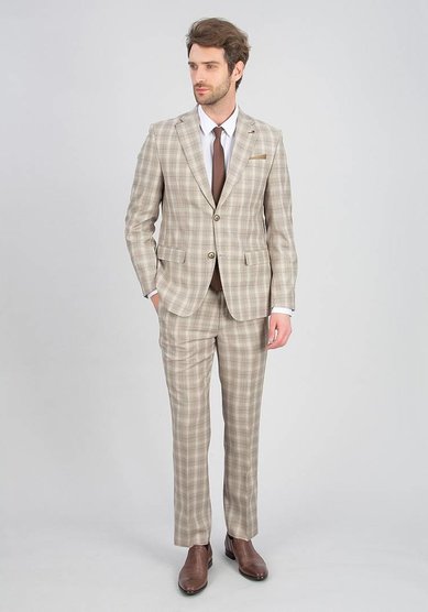 Свадебный мужской костюм LARIANO (светлый)-С3685 - Мужские костюмы Силуэт