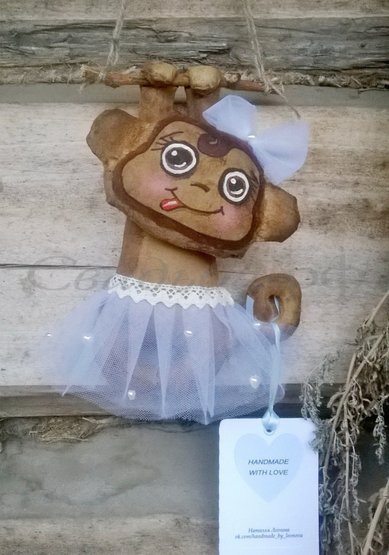 Кофейная мартышуля Л77355 - Мастер Наталья Леонова