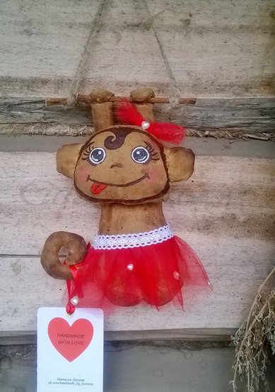 Кофейная мартышуля Л77397 - Мастер Наталья Леонова